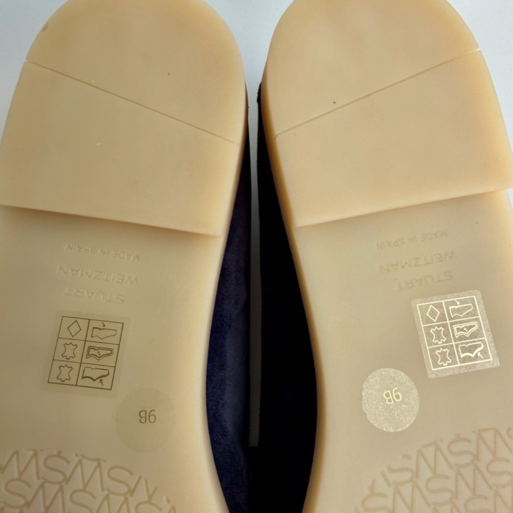 Stuart Weitzman Blake Suede Slip-On Loafers Dark Size 9 NWOT - Picture 11 of 16